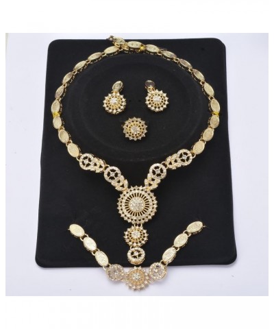 4 Pack 14K Gold Filled Kundan Jewelry Sets For Women Prom Indian Jewelry Lady Necklace Earrings Set (L) $12.60 Jewelry Sets