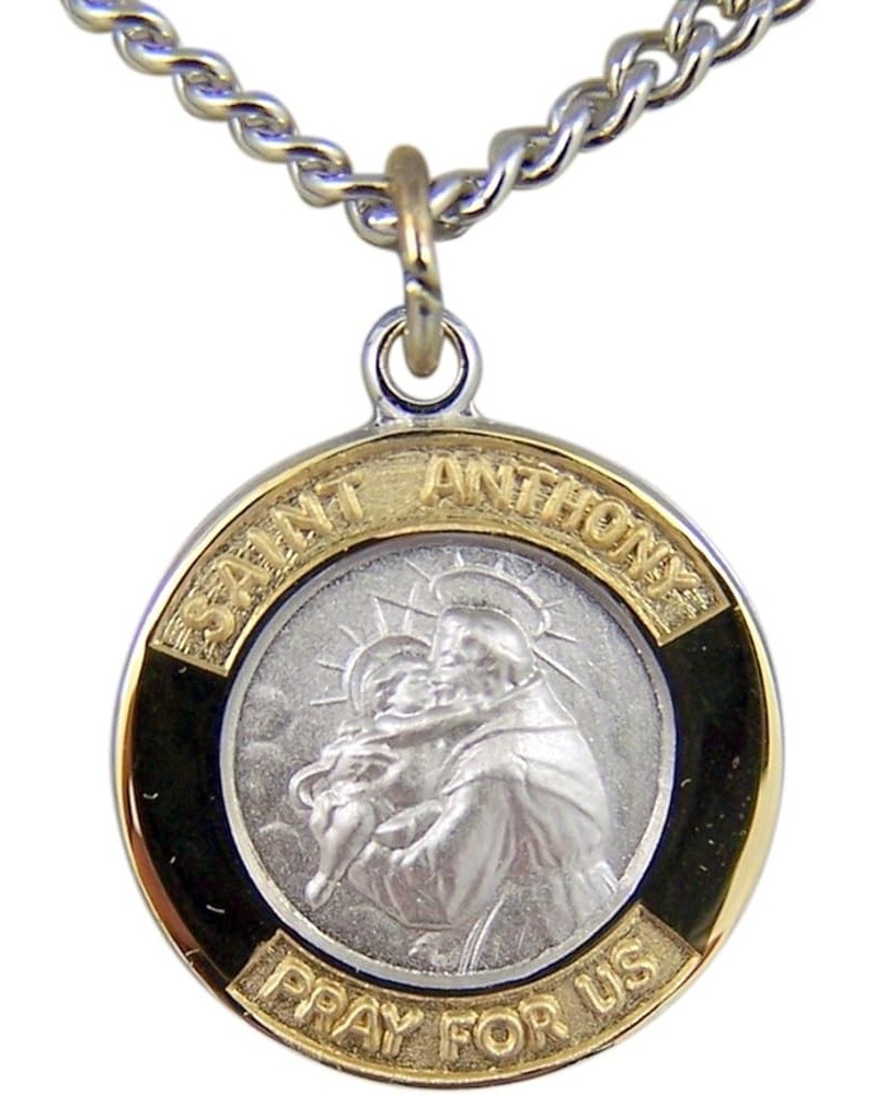 Gold and Sterling Silver Two-Toned, 5/8 Inch Saint St Anthony $26.98 Pendants