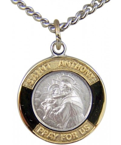 Gold and Sterling Silver Two-Toned, 5/8 Inch Saint St Anthony $26.98 Pendants