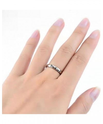 Be Kind Of A Bitch Ring for Women Engraved Ring Silver Statement Rings Stainless Steel Ring Personalized Jewelry Gift 9 $5.69...