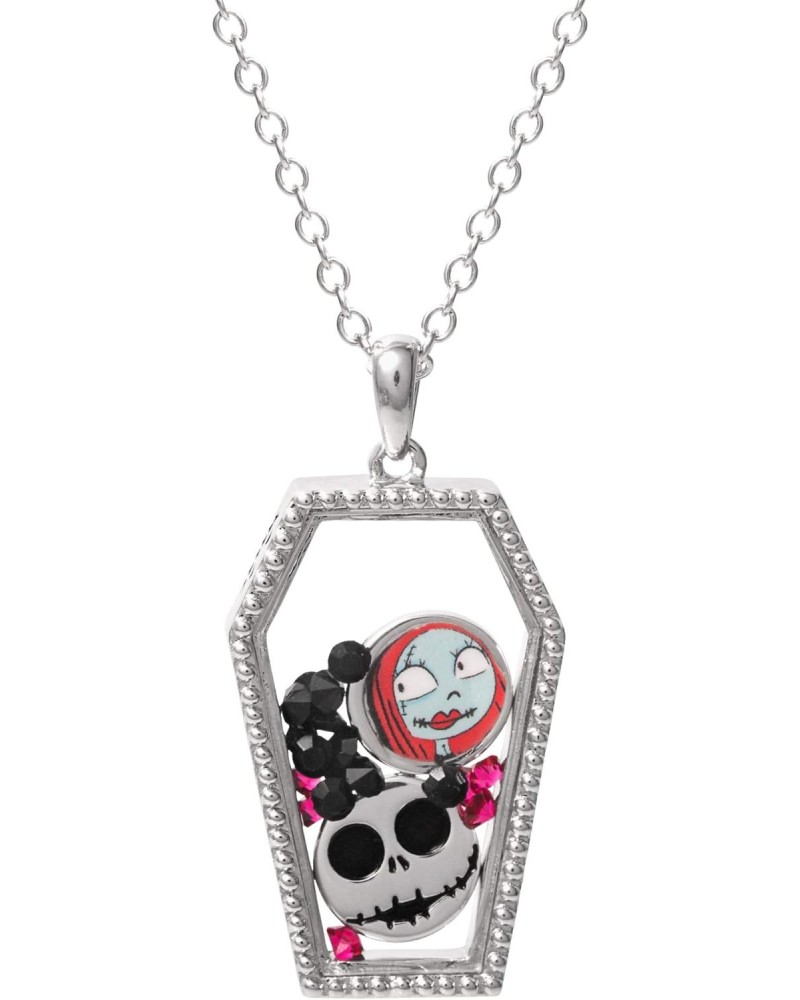 The Nightmare Before Christmas Womens Necklace - Jack and Sally Necklace Jewelry for Women $11.59 Necklaces