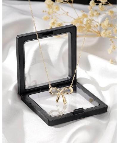 Gold Bow Necklace with Initial A-Z, 14K Gold Bow Tie Chain Jewelry for Women Girls K $8.99 Necklaces