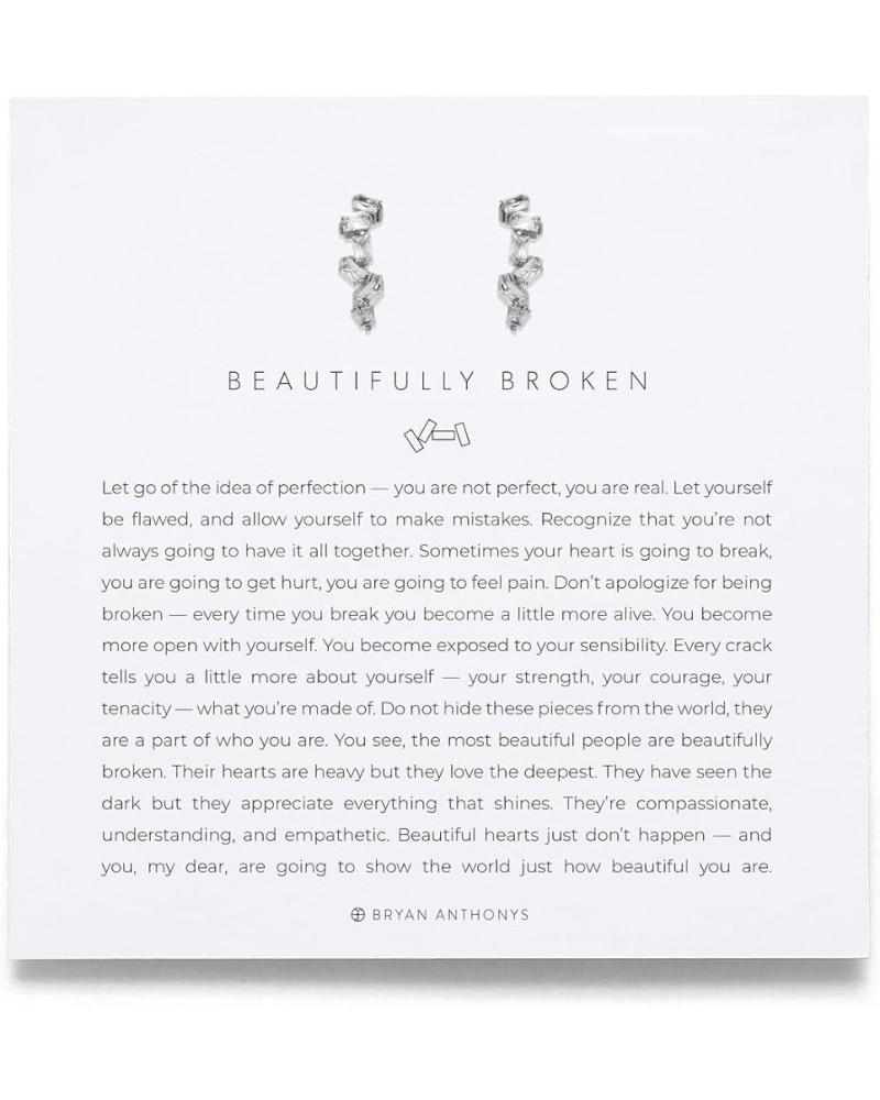 Earrings in a Variety of Styles and Colors Beautifully Broken Hoops Silver $25.08 Earrings