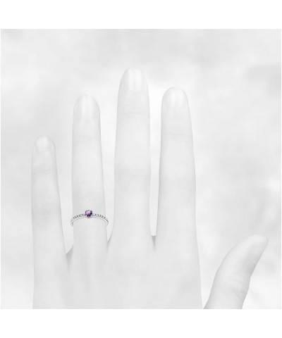 Choose Your Color 925 Sterling Silver Halo Promise Ring Gemstone Wedding Engagement Solitaire Ring white Cubic Zircon Daily W...