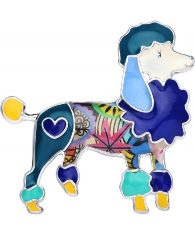 Cute Poodle Dog Brooch Pins for Women Teens Girls Floral Enamel Dog Brooch Jewelry Clothes Scarf Jacket Decoration Blue $8.79...