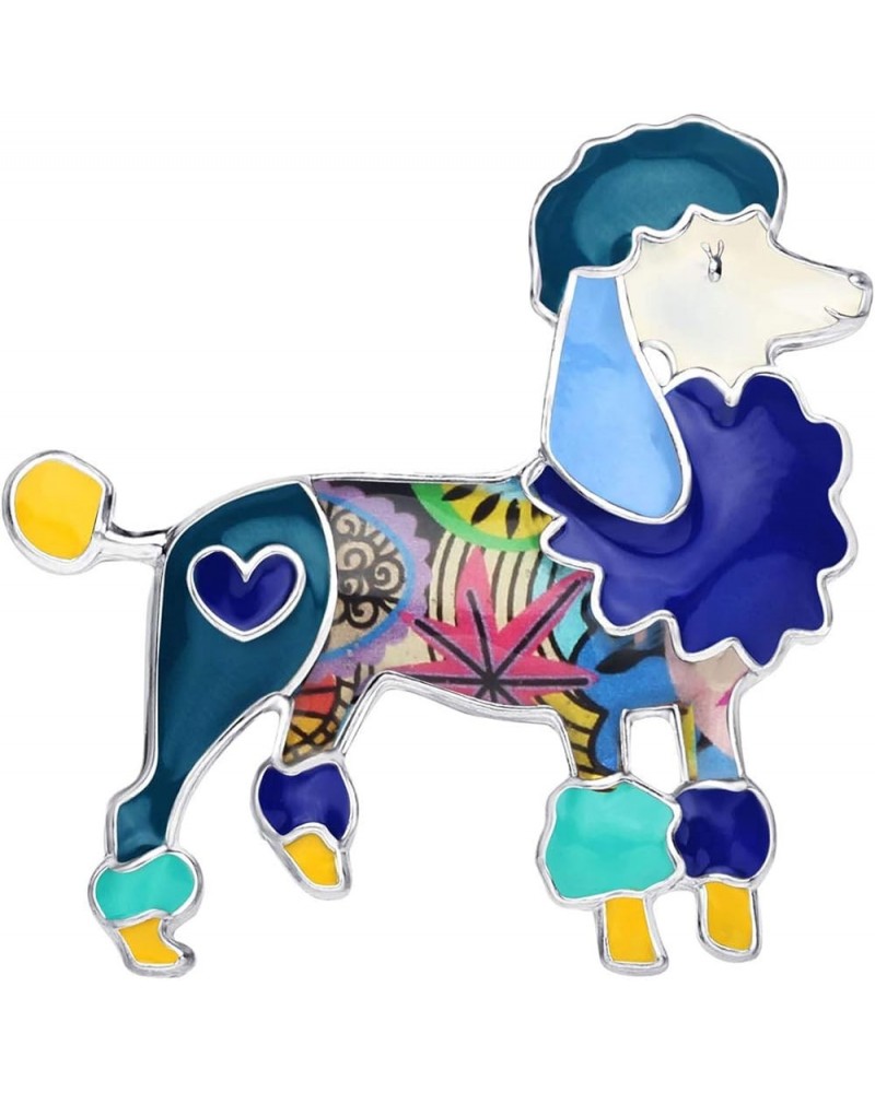 Cute Poodle Dog Brooch Pins for Women Teens Girls Floral Enamel Dog Brooch Jewelry Clothes Scarf Jacket Decoration Blue $8.79...