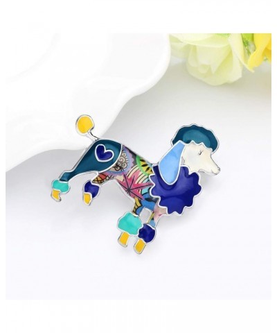 Cute Poodle Dog Brooch Pins for Women Teens Girls Floral Enamel Dog Brooch Jewelry Clothes Scarf Jacket Decoration Blue $8.79...