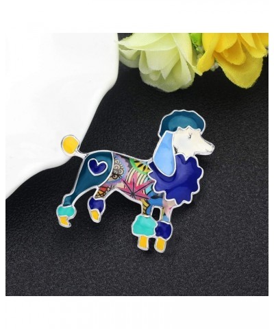 Cute Poodle Dog Brooch Pins for Women Teens Girls Floral Enamel Dog Brooch Jewelry Clothes Scarf Jacket Decoration Blue $8.79...