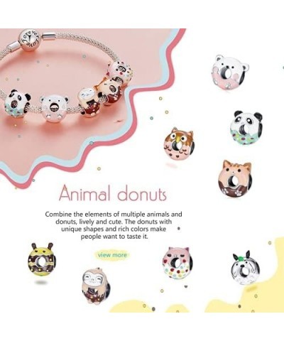 Animal Charms for Bracelets Sterling Sivler Bear | Bee | Sloth | Panda Cute Charms for Bracelets Birthday Gifts for Women Gir...