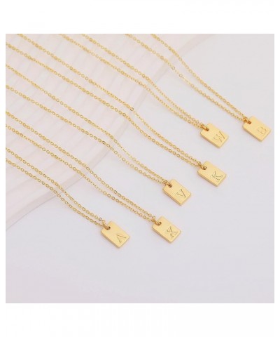 Layered Initial Necklaces for Women, 14K Gold Plated Layering Paperclip Chain Dainty Letter A-Z Name Tag Pendant Choker Neckl...