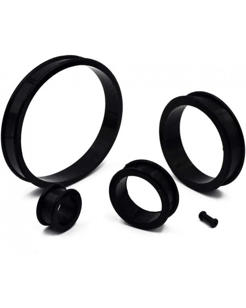 Pair Supersize Flexible Silicone Double Flared Ear Tunnel Plug Ear Piercing Flesh Tunnel Ear Gauge Expander Stretchers Pierci...