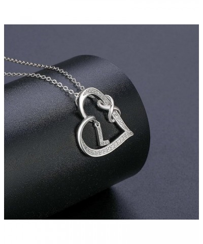 Heart Initial Necklaces for Women Girls, S925 Sterling Silver Initial Necklaces for Girls Jewelry Dainty Letter Alphabet Init...