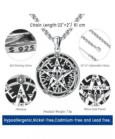 Nudo De Bruja Plata 925 Original Pentagram Necklace Pentacle Tetragrammaton Amuleto De Proteccion De Brujeria Witches Knot Je...