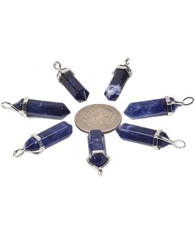 Hexagonal Pointed Reiki Chakra Pendant Stainless Steel Chain Necklace 20" Iron Gift Box Sodalite $6.47 Necklaces