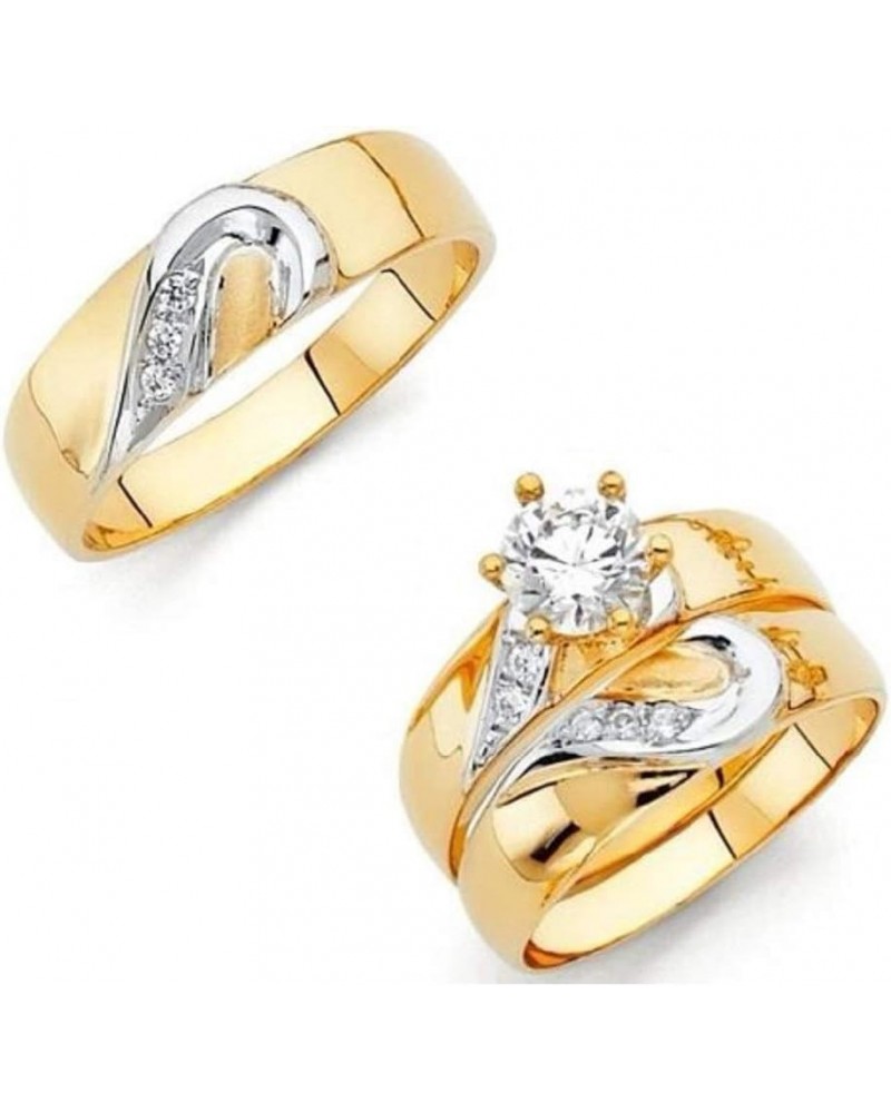 Matching Promise Rings for Couples Forever Wedding Bands Sets for Him and Her Heart Rings Women's Size 13 & Men's Size 11 $67...