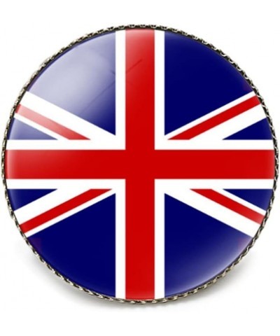 Round 1 Inch Britain England Flag Pin International Travel Brooch Metal and Glass Revivalism Style Souvenir Badge for Hat Clo...