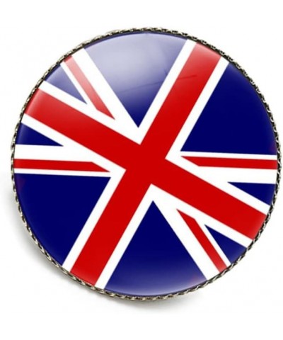 Round 1 Inch Britain England Flag Pin International Travel Brooch Metal and Glass Revivalism Style Souvenir Badge for Hat Clo...