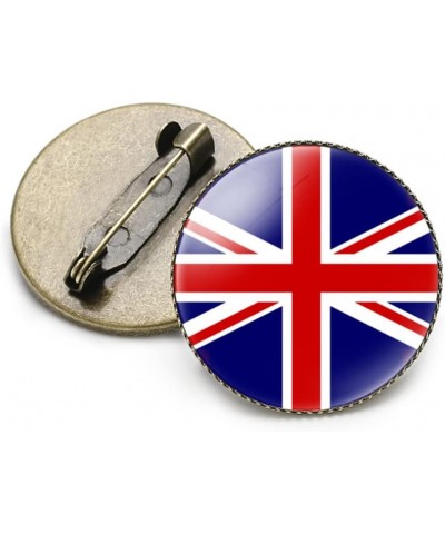 Round 1 Inch Britain England Flag Pin International Travel Brooch Metal and Glass Revivalism Style Souvenir Badge for Hat Clo...