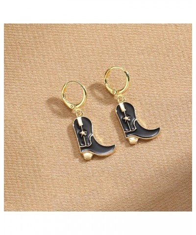 Cowgirl Earrings for Women Western Hat Boot Earrings Cowboy Hoop Earrings Country Dangle Earrings Dainty Christmas Gifts for ...