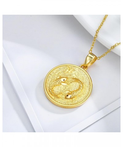 925 Sterling Silver Constellation Necklaces Horoscope Medallion Coin Disc Charm Dainty Celestial Astrology Jewelry for Women ...