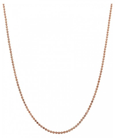 14kt Rose Gold Plated Sterling Silver 1.2mm Diamond-Cut Ball Chain Necklace, 15-20 Inch $10.07 Necklaces