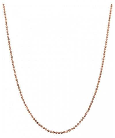 14kt Rose Gold Plated Sterling Silver 1.2mm Diamond-Cut Ball Chain Necklace, 15-20 Inch $10.07 Necklaces