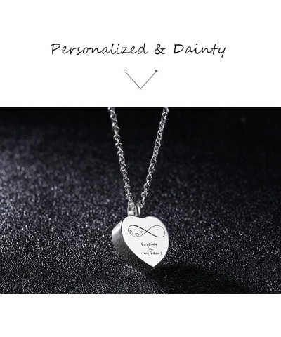 Stainless Steel Cremation Jewelry for Ashes Heart Infinity Urn Necklace Pendant Chain Memorial Human Ashes Container Funeral ...