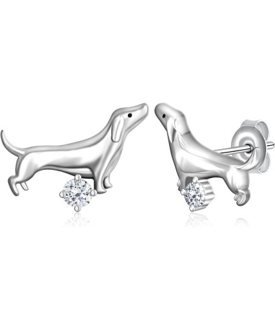 Corgi/Dachshund/Golden Retriever Earrings for Girls 925 Sterling Silver Dog Stud Earrings Kawaii Puppy Dog Jewelry Gifts for ...