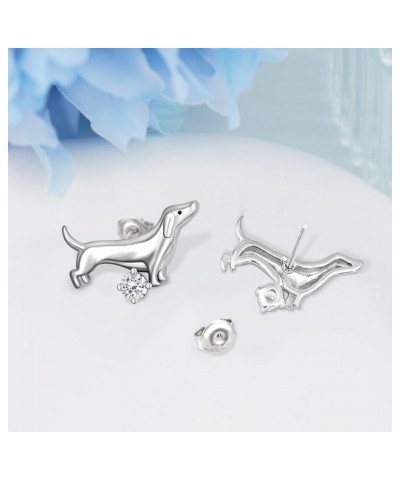 Corgi/Dachshund/Golden Retriever Earrings for Girls 925 Sterling Silver Dog Stud Earrings Kawaii Puppy Dog Jewelry Gifts for ...