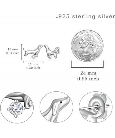 Corgi/Dachshund/Golden Retriever Earrings for Girls 925 Sterling Silver Dog Stud Earrings Kawaii Puppy Dog Jewelry Gifts for ...