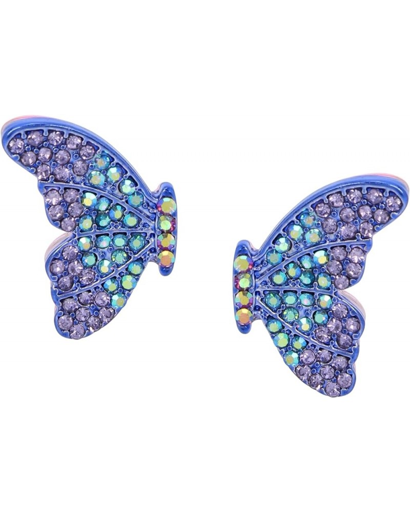 Womens Butterfly Earrings Purple/Gold One Size $39.84 Earrings