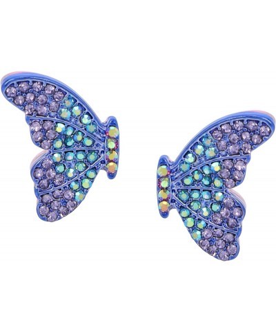 Womens Butterfly Earrings Purple/Gold One Size $39.84 Earrings