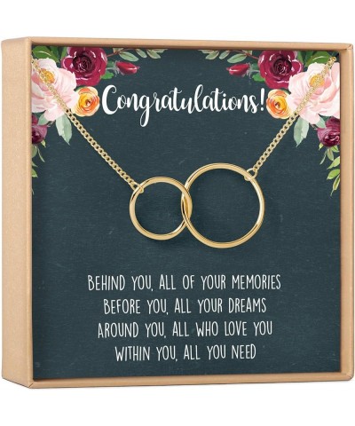 Infinity Congratulations Necklace | Prefect Gifts For Women and Girls | Modern Jewelry Pendant with Heartfelt Card | Graduati...