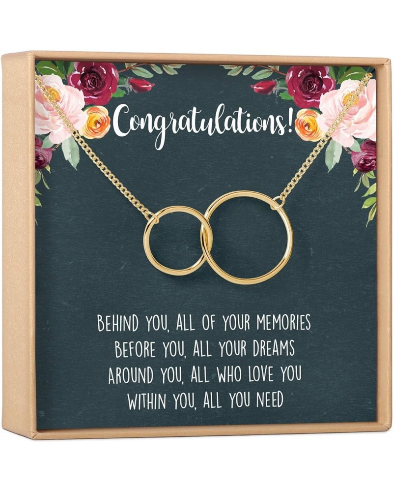 Infinity Congratulations Necklace | Prefect Gifts For Women and Girls | Modern Jewelry Pendant with Heartfelt Card | Graduati...