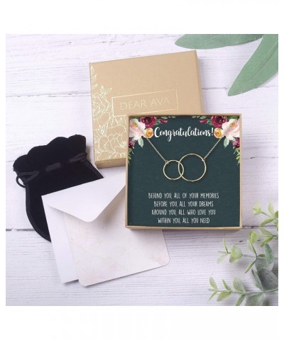 Infinity Congratulations Necklace | Prefect Gifts For Women and Girls | Modern Jewelry Pendant with Heartfelt Card | Graduati...