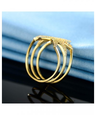 14K Gold Plated Ring Simulated Diamond Cubic Zirconia Wedding Promise Rings c-star cz $7.25 Others