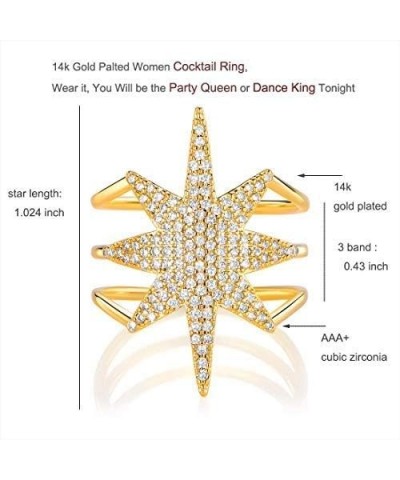 14K Gold Plated Ring Simulated Diamond Cubic Zirconia Wedding Promise Rings c-star cz $7.25 Others