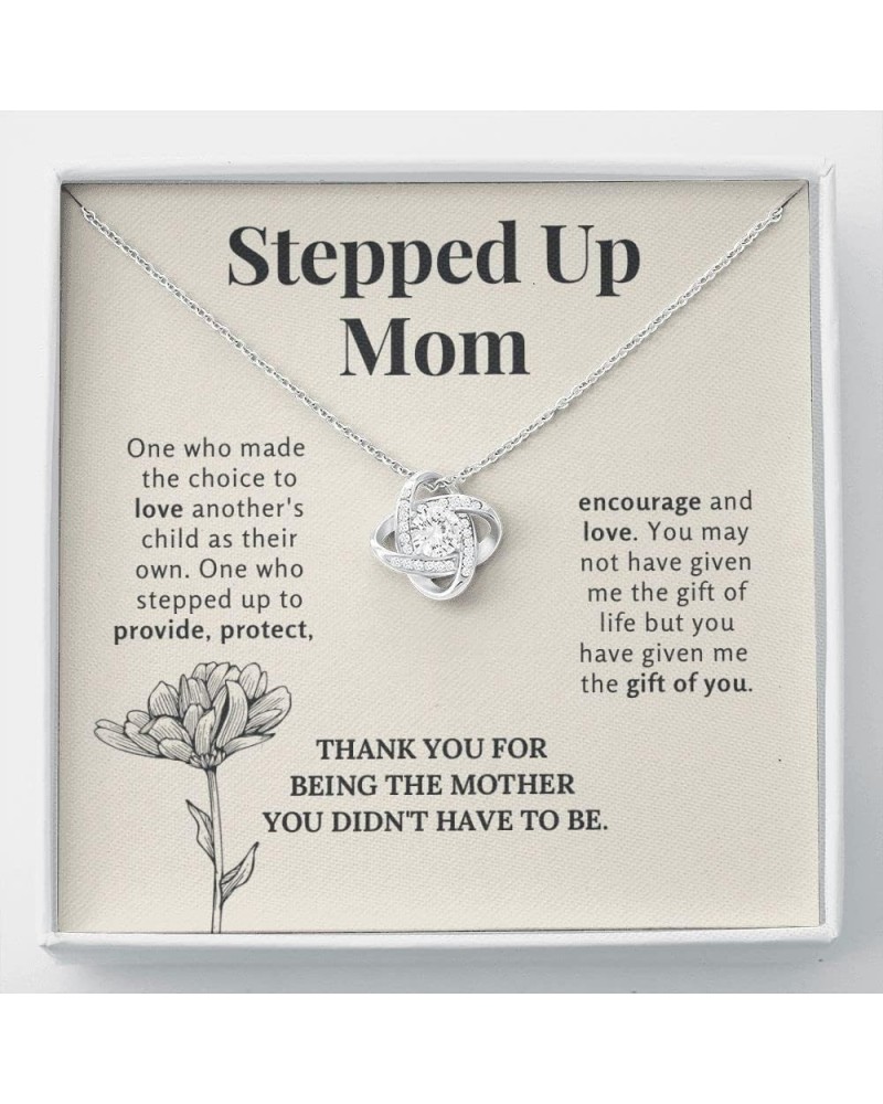 Bonus Mom Mothers Day Necklace, Gifts Step Mom, Stepped Up Mom From Step Daughter Stepson, Chosen Mom Gift, To My Second Mom ...