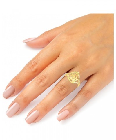 10k Yellow Gold A-Z Cursive Letter Initial Ring, Sizes 4-9 I-Small $66.24 Rings