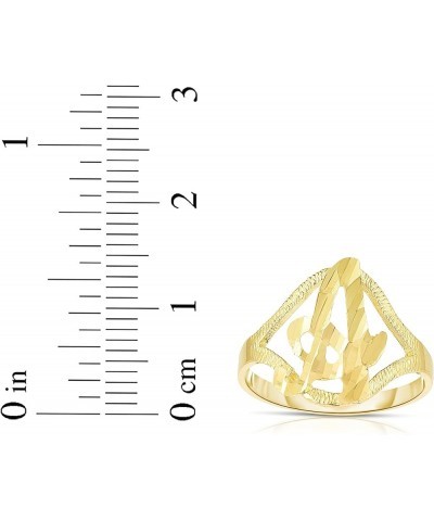 10k Yellow Gold A-Z Cursive Letter Initial Ring, Sizes 4-9 I-Small $66.24 Rings