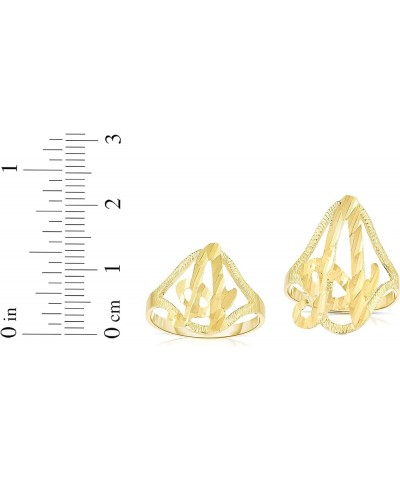 10k Yellow Gold A-Z Cursive Letter Initial Ring, Sizes 4-9 I-Small $66.24 Rings