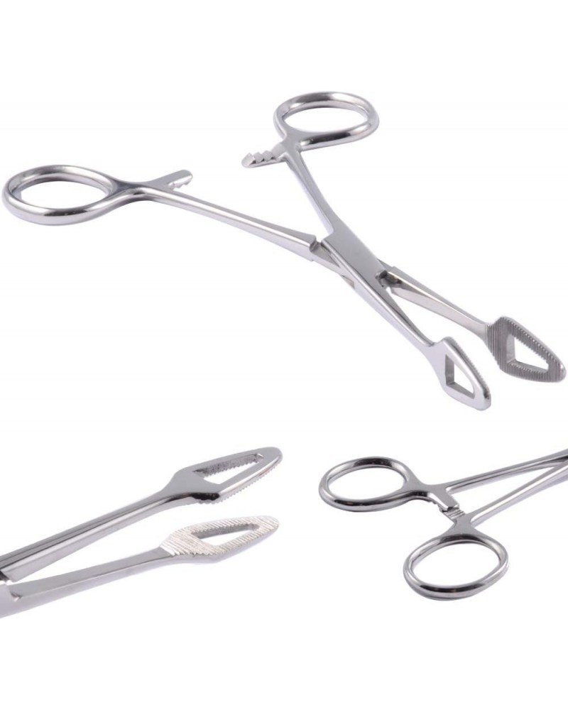 Professional Surgical Steel Belly Ear Tongue Septum Lip Piercing Forceps Tweezer Clamp Plier Closer,Opener Needle clamp for E...