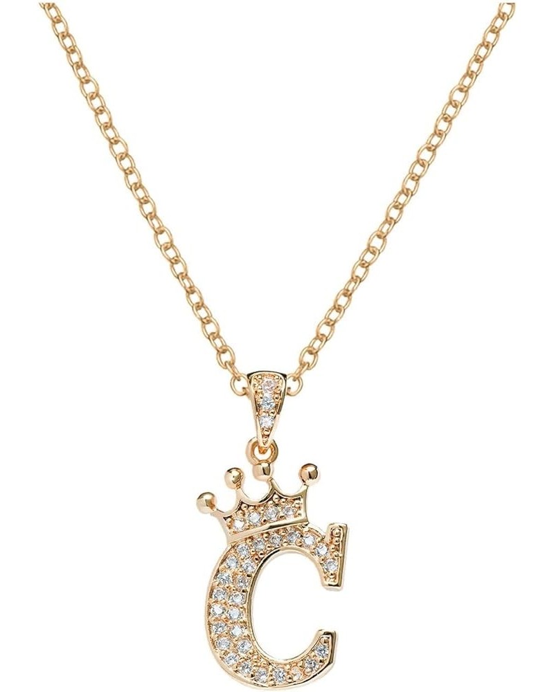 Y Necklace for Women Pendant Long Crown 26 English Letters Full Diamond Pendant Necklace for Women Crown Rhinestone Necklaces...