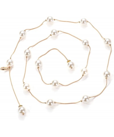 Pearl Waist Chain Belly Chain Belt Body Chain Accessories for Women Fashion Colorfast Pearl Body Chain Jewelry Women's Metal ...