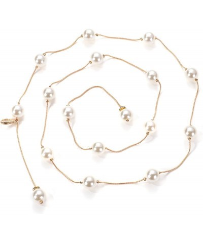 Pearl Waist Chain Belly Chain Belt Body Chain Accessories for Women Fashion Colorfast Pearl Body Chain Jewelry Women's Metal ...