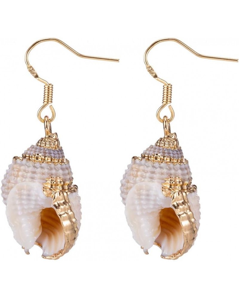 Beach Jewelry Casual Seashell Conch Drop Dangle Earrings for Women and Girls (er006199) Color H $8.00 Earrings