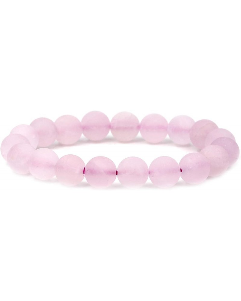 Fashion Crystal Man Women Stretch Bracelet 10mm Round Beads Rock Jasper 7 Inch Unisex Matte Rose Quartz $8.29 Bracelets