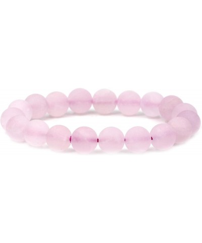 Fashion Crystal Man Women Stretch Bracelet 10mm Round Beads Rock Jasper 7 Inch Unisex Matte Rose Quartz $8.29 Bracelets