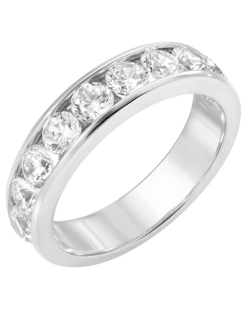 10K/14K/18K Channel Set Moissanite Wedding Band for Women D Color VVS1 Clarity Jewelry Gift for Her Style 2 $79.95 Rings