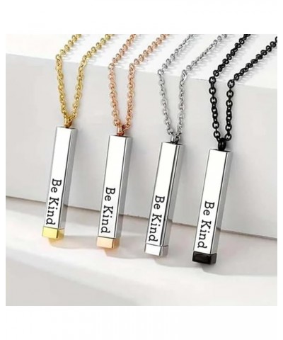 Be Kind...Of A Bich - Hidden Message Necklace, Be Kind of a b Hidden Necklace, 3D Engraving Vertical Bar Necklace, Stainless ...